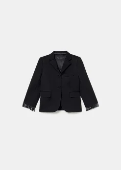 TARA JARMON Valensole Black Satin Jacket Cheap