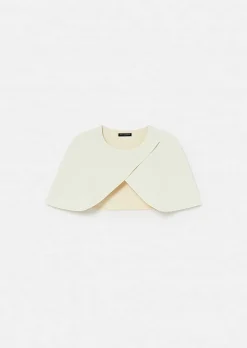 TARA JARMON Valentina Ecru Crepe Cape Store