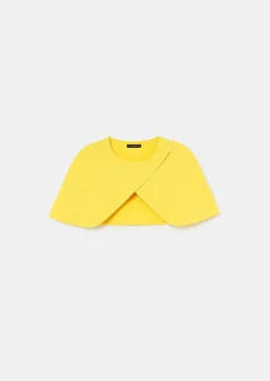 TARA JARMON Valentina Yellow Crepe Cape Clearance
