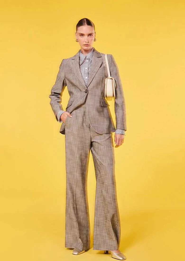 TARA JARMON Valeriane Grey Suit Jacket Flash Sale