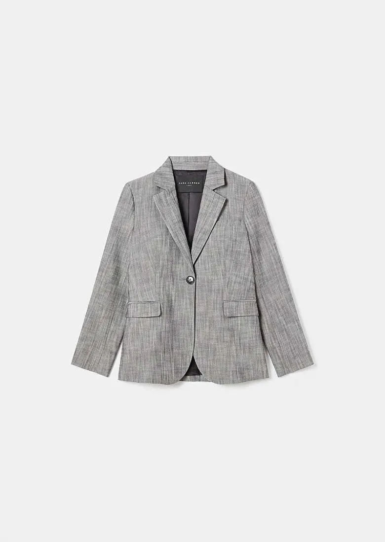 TARA JARMON Valeriane Grey Suit Jacket Flash Sale