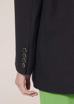 TARA JARMON Vancouveur Midnight Blue Cold Wool Suit Jacket Sale