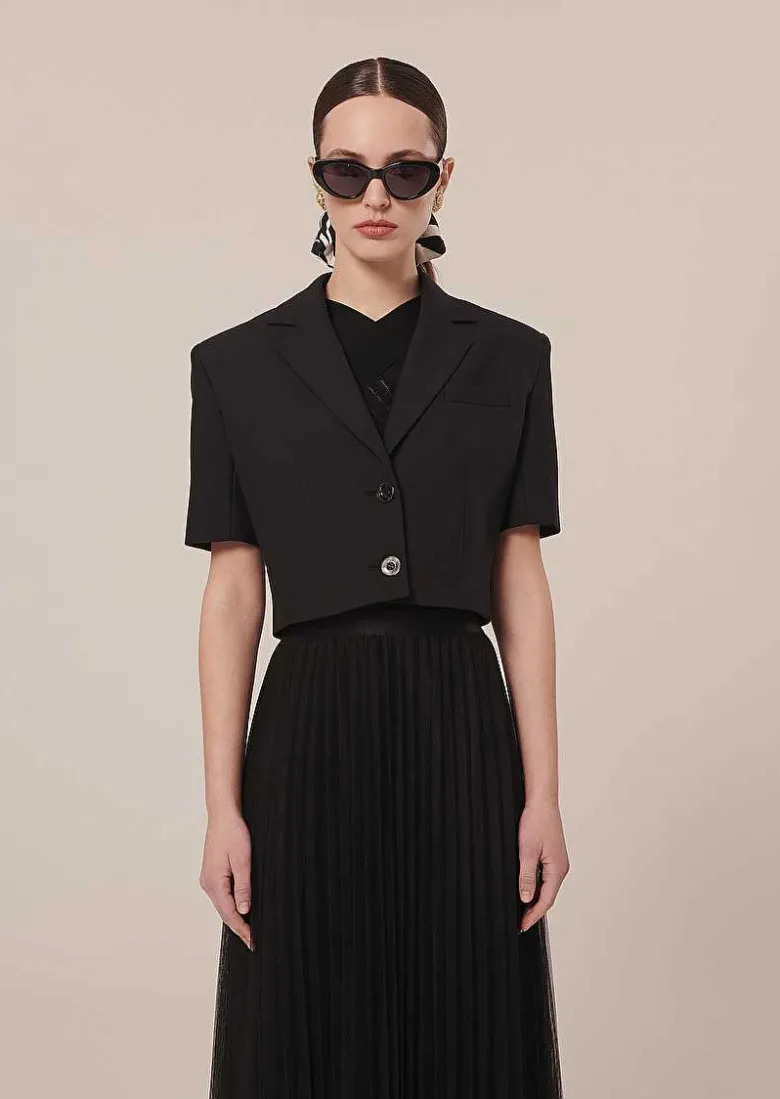 TARA JARMON Varosa Black Cold Wool Jacket Shop