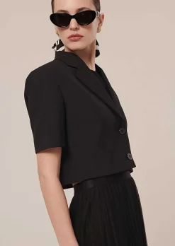 TARA JARMON Varosa Black Cold Wool Jacket Shop