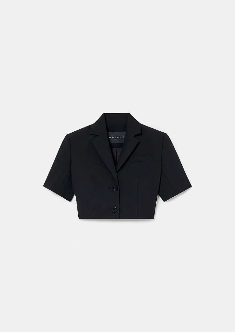 TARA JARMON Varosa Black Cold Wool Jacket Shop