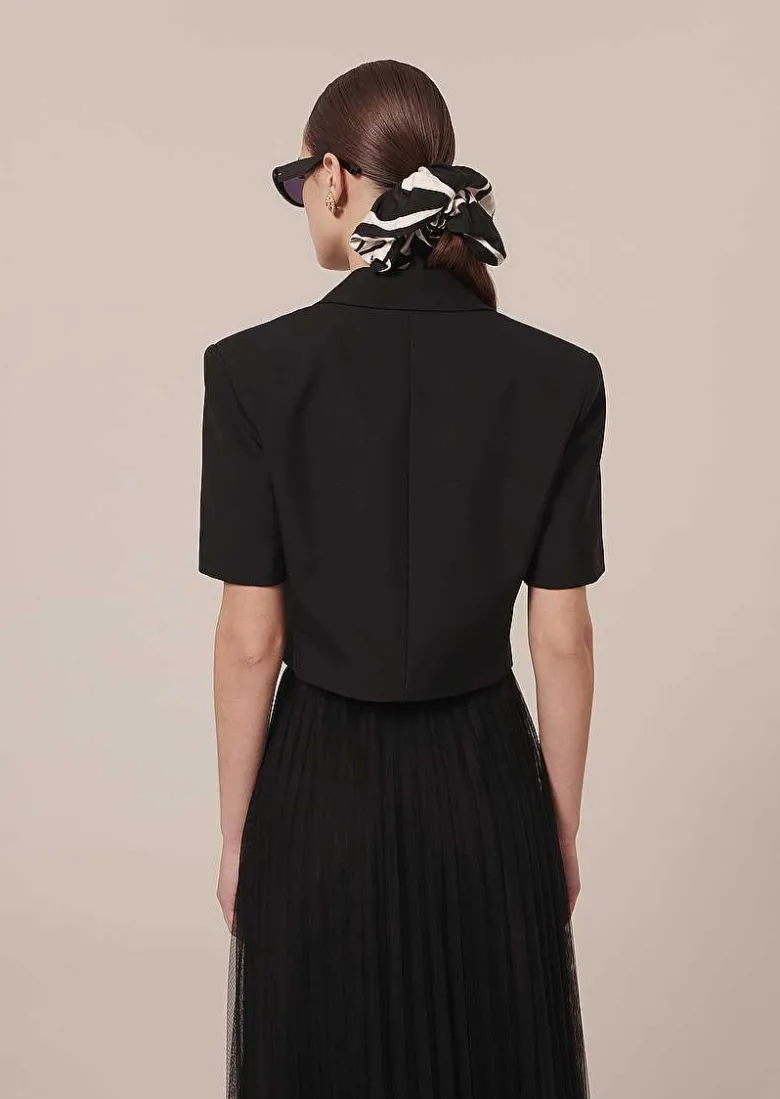 TARA JARMON Varosa Black Cold Wool Jacket Shop