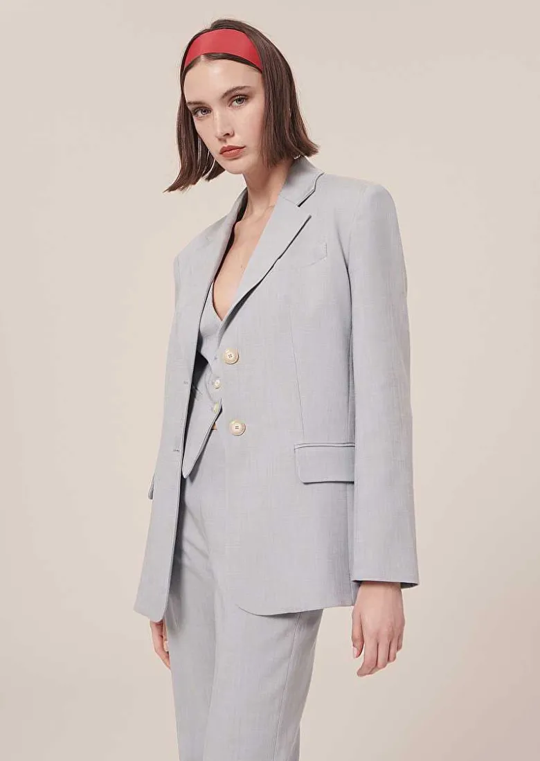 TARA JARMON Vasilie Blue Suit Jacket Discount