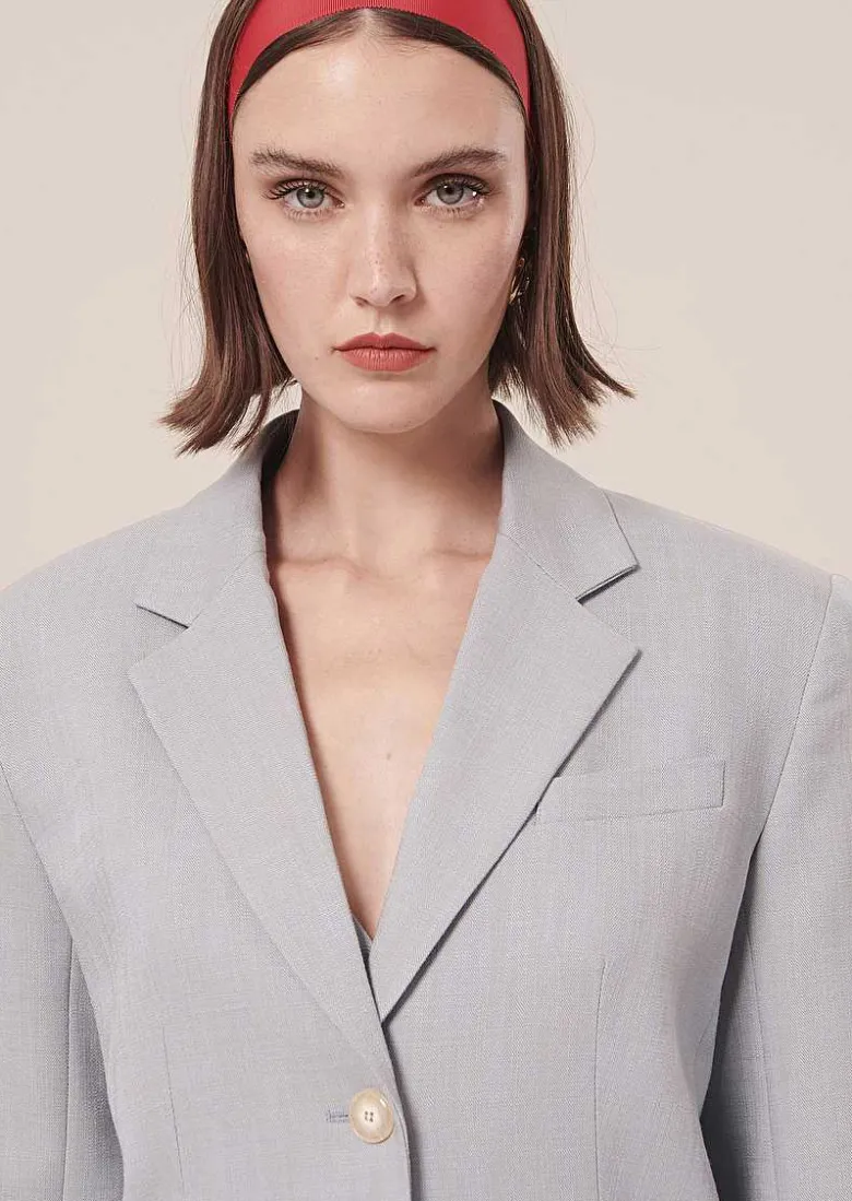 TARA JARMON Vasilie Blue Suit Jacket Discount