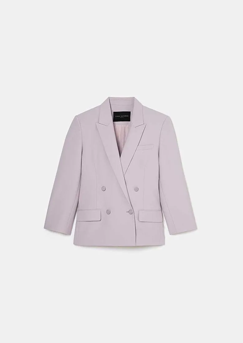 TARA JARMON Victoria Purple Cold Wool Suit Jacket New