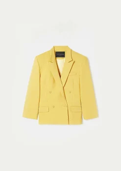 TARA JARMON Victoria Yellow Suit Jacket Hot