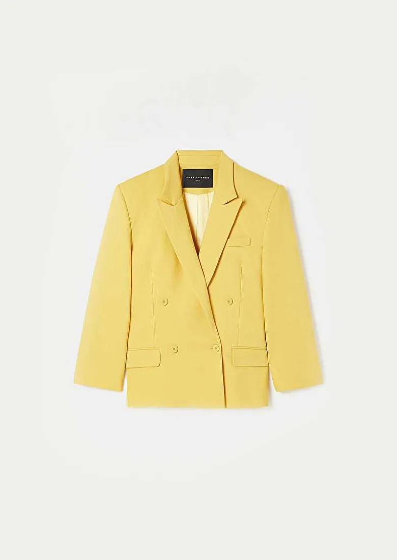 TARA JARMON Victoria Yellow Suit Jacket Hot