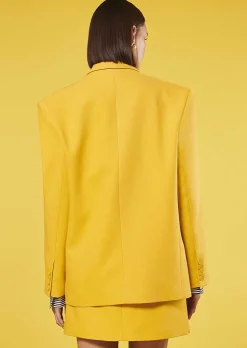 TARA JARMON Victoria Yellow Suit Jacket Hot