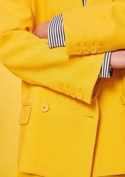 TARA JARMON Victoria Yellow Suit Jacket Hot