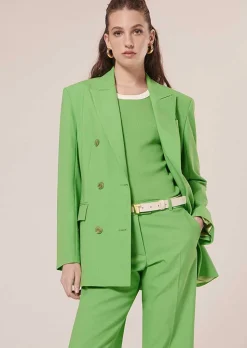 TARA JARMON Viola Green Cold Wool Suit Jacket Cheap