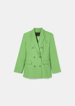 TARA JARMON Viola Green Cold Wool Suit Jacket Cheap