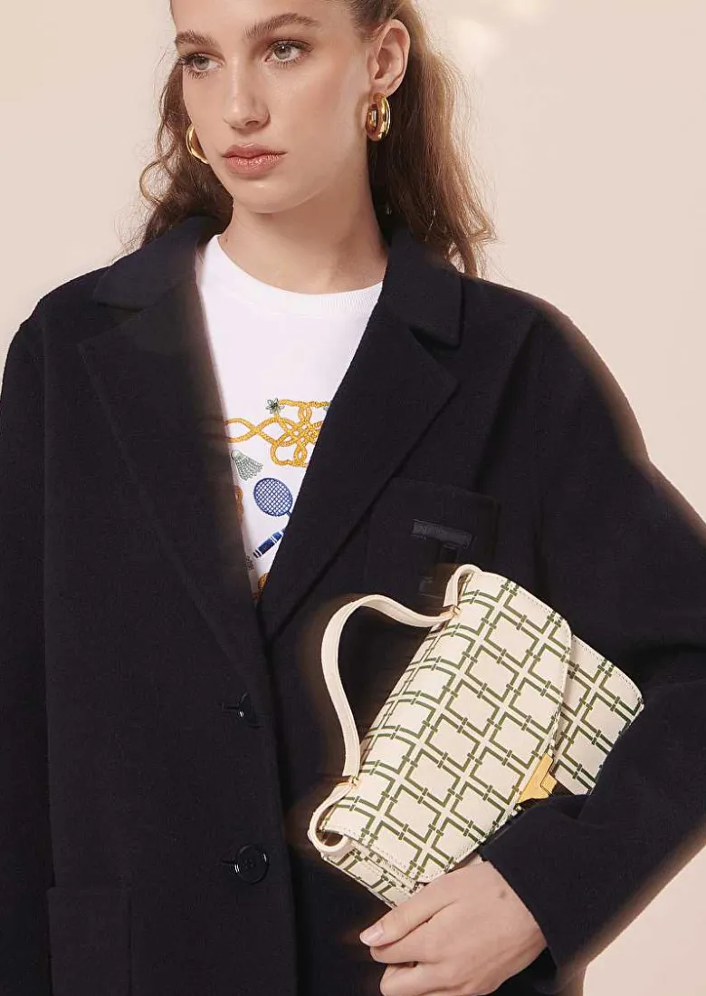 TARA JARMON Virgilio Midnight Blue Double-Sided Wool Jacket Store